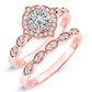 Petal Moissanite Matching Band Only (engagement Ring Not Included) For Ring With Princess Center rosegold