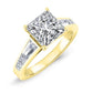 Bergamot Moissanite Matching Band Only (engagement Ring Not Included) For Ring With Princess Center yellowgold