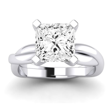 Baneberry Moissanite Matching Band Only (does Not Include Engagement Ring)  For Ring With Princess Center whitegold