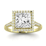 Desert Rose Moissanite Matching Band Only (engagement Ring Not Included) For Ring With Princess Center yellowgold