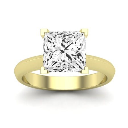 Senna Moissanite Matching Band Only (does Not Include Engagement Ring) For Ring With Princess Center yellowgold
