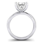 Baneberry Moissanite Matching Band Only (does Not Include Engagement Ring)  For Ring With Princess Center whitegold