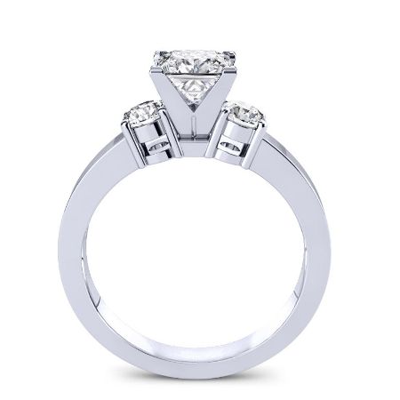 Briarrose Moissanite Matching Band Only (engagement Ring Not Included) For Ring With Princess Center whitegold