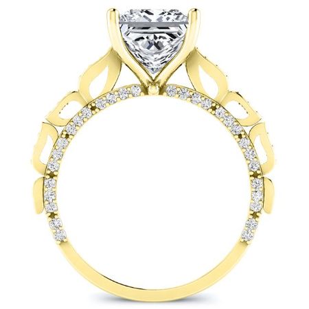 Peregrine Moissanite Matching Band Only (engagement Ring Not Included) For Ring With Princess Center yellowgold