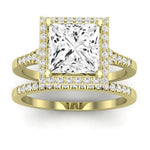 Desert Rose Moissanite Matching Band Only (engagement Ring Not Included) For Ring With Princess Center yellowgold