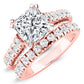 Nasrin Moissanite Matching Band Only (engagement Ring Not Included) For Ring With Princess Center rosegold