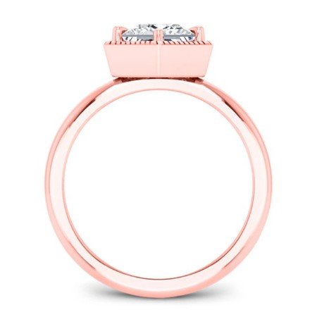 Aspen Moissanite Matching Band Only (engagement Ring Not Included) For Ring With Princess Center rosegold