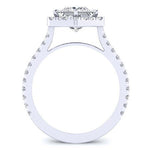 Cypress Moissanite Matching Band Only (engagement Ring Not Included) For Ring With Princess Center whitegold