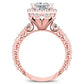 Canna Moissanite Matching Band Only (engagement Ring Not Included) For Ring With Princess Center rosegold