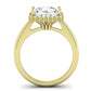 Calla Lily Moissanite Matching Band Only (does Not Include Engagement Ring) For Ring With Princess Center yellowgold