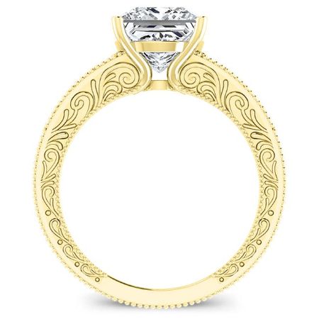 Romy Moissanite Matching Band Only (engagement Ring Not Included) For Ring With Princess Center yellowgold