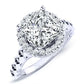 Rosanna Moissanite Matching Band Only (engagement Ring Not Included) For Ring With Princess Center whitegold