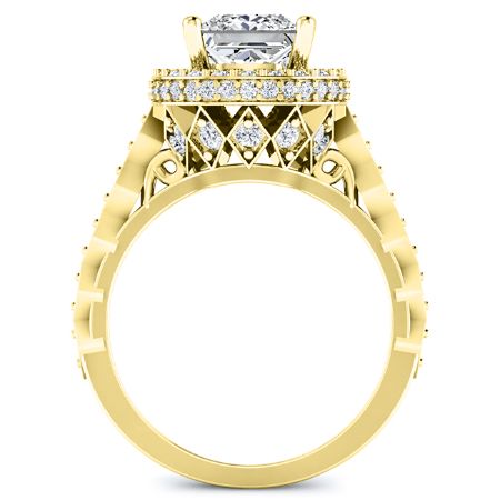 Rosanna Moissanite Matching Band Only (engagement Ring Not Included) For Ring With Princess Center yellowgold