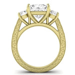 Belladonna Moissanite Matching Band Only (does Not Include Engagement Ring) For Ring With Princess Center yellowgold