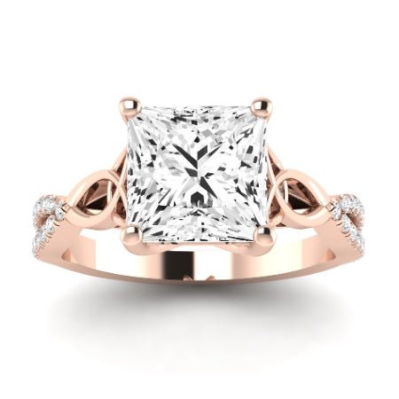 Pavonia Moissanite Matching Band Only (does Not Include Engagement Ring)  For Ring With Princess Center rosegold