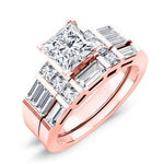 Bluebell Moissanite Matching Band Only (engagement Ring Not Included) For Ring With Princess Center rosegold