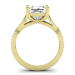 Pavonia Moissanite Matching Band Only (does Not Include Engagement Ring)  For Ring With Princess Center yellowgold