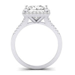 Desert Rose Moissanite Matching Band Only (engagement Ring Not Included) For Ring With Princess Center whitegold