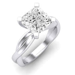 Baneberry Moissanite Matching Band Only (does Not Include Engagement Ring)  For Ring With Princess Center whitegold