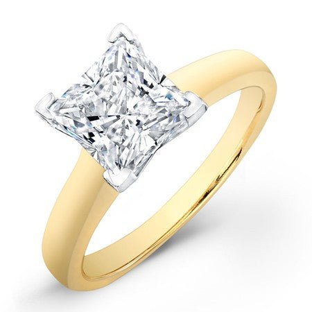 Rosemary Moissanite Matching Band Only (engagement Ring Not Included) For Ring With Princess Center yellowgold