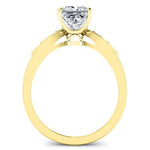 Mulberry Moissanite Matching Band Only (engagement Ring Not Included) For Ring With Princess Center yellowgold