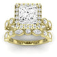 Aubretia Moissanite Matching Band Only (does Not Include Engagement Ring) For Ring With Princess Center yellowgold