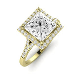 Desert Rose Moissanite Matching Band Only (engagement Ring Not Included) For Ring With Princess Center yellowgold