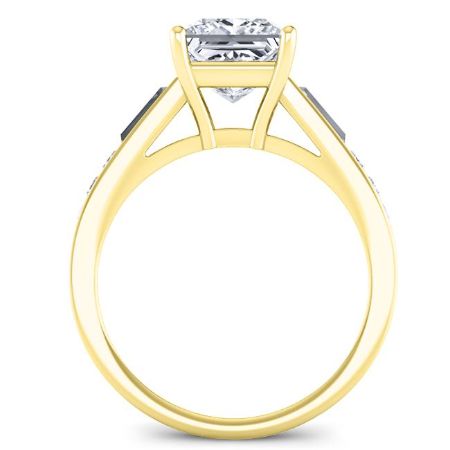 Bergamot Moissanite Matching Band Only (engagement Ring Not Included) For Ring With Princess Center yellowgold