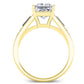 Bergamot Moissanite Matching Band Only (engagement Ring Not Included) For Ring With Princess Center yellowgold