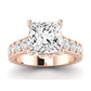 Calluna Moissanite Matching Band Only (does Not Include Engagement Ring) For Ring With Princess Center rosegold