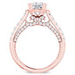 Nasrin Moissanite Matching Band Only (engagement Ring Not Included) For Ring With Princess Center rosegold