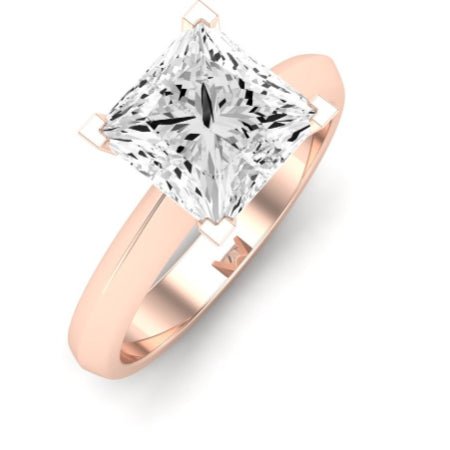 Senna Moissanite Matching Band Only (does Not Include Engagement Ring) For Ring With Princess Center rosegold