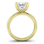 Baneberry Moissanite Matching Band Only (does Not Include Engagement Ring)  For Ring With Princess Center yellowgold