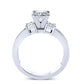 Bellflower Moissanite Matching Band Only (engagement Ring Not Included) For Ring With Princess Center whitegold