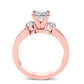 Briarrose Moissanite Matching Band Only (engagement Ring Not Included) For Ring With Princess Center rosegold