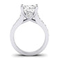 Calluna Moissanite Matching Band Only (does Not Include Engagement Ring) For Ring With Princess Center whitegold