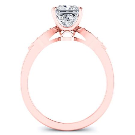 Mulberry Moissanite Matching Band Only (engagement Ring Not Included) For Ring With Princess Center rosegold