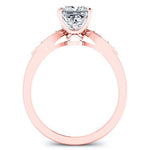 Mulberry Moissanite Matching Band Only (engagement Ring Not Included) For Ring With Princess Center rosegold