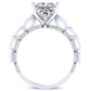 Peregrine Moissanite Matching Band Only (engagement Ring Not Included) For Ring With Princess Center whitegold