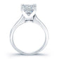 Rosemary Moissanite Matching Band Only (engagement Ring Not Included) For Ring With Princess Center whitegold