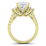 Primrose Moissanite Matching Band Only ( Engagement Ring Not Included) For Ring With Princess Center yellowgold