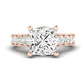 Calluna Moissanite Matching Band Only (does Not Include Engagement Ring) For Ring With Princess Center rosegold