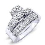 Crocus Moissanite Matching Band Only (engagement Ring Not Included) For Ring With Round Center whitegold