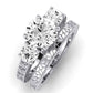 Belladonna Moissanite Matching Band Only (does Not Include Engagement Ring) For Ring With Round Center whitegold