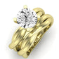 Baneberry Moissanite Matching Band Only (does Not Include Engagement Ring)  For Ring With Round Center yellowgold