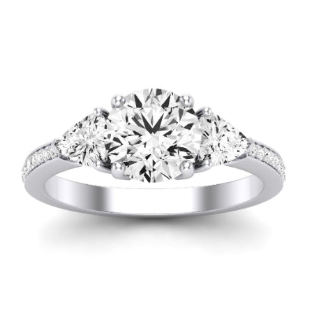 Snowdonia Moissanite Matching Band Only (engagement Ring Not Included) For Ring With Round Center whitegold