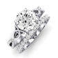 Pavonia Moissanite Matching Band Only (does Not Include Engagement Ring)  For Ring With Round Center whitegold