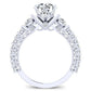 Belle Moissanite Matching Band Only (engagement Ring Not Included) For Ring With Round Center whitegold