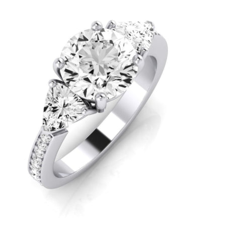 Snowdonia Moissanite Matching Band Only (engagement Ring Not Included) For Ring With Round Center whitegold