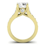 Calluna Moissanite Matching Band Only (does Not Include Engagement Ring) For Ring With Round Center yellowgold